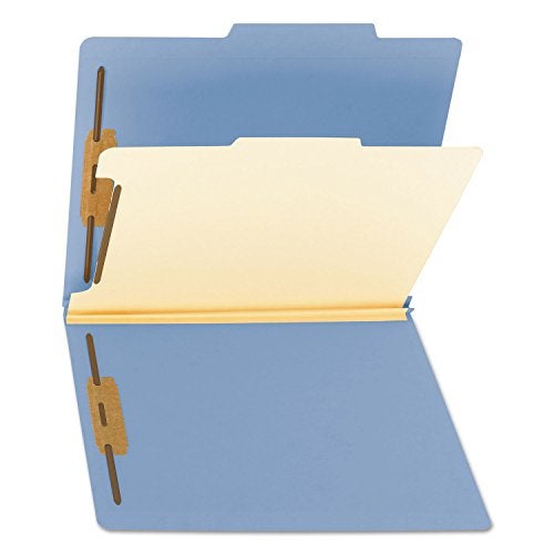 Smead Classification File Folder, 1 Divider, 2" Expansion, 2/5-Cut Tab, Letter Size, Blue, 10 per Box (13701) - Image 2
