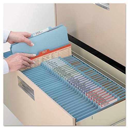 Smead Classification File Folder, 1 Divider, 2" Expansion, 2/5-Cut Tab, Letter Size, Blue, 10 per Box (13701) - Image 4