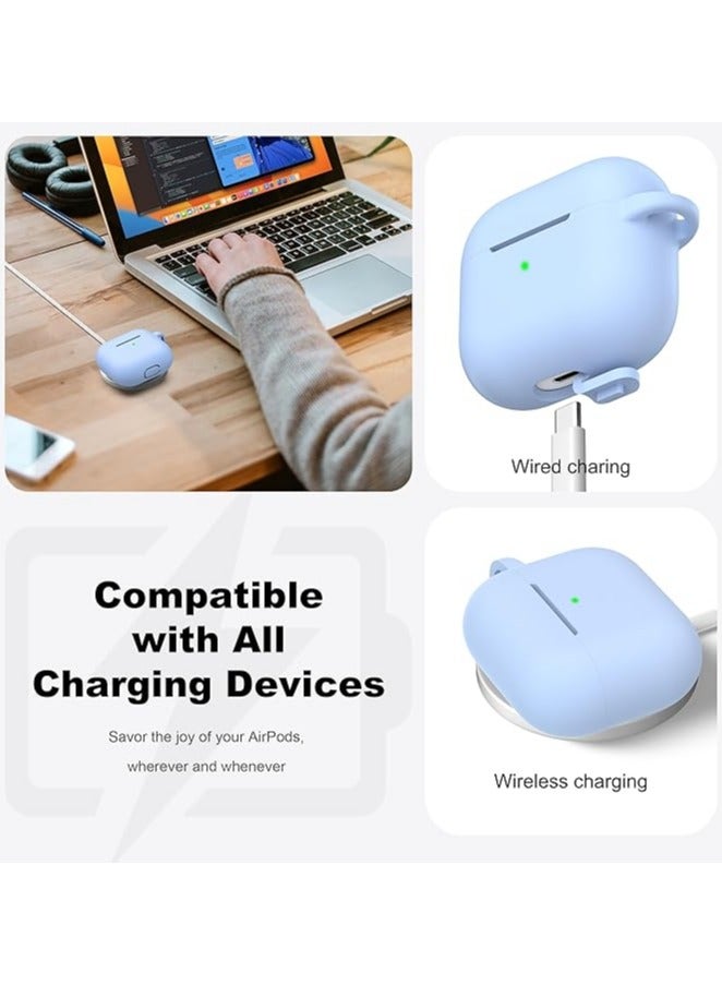 ويكسون غطاء حماية ايربودز  3 واق مضاد للصدمات من السيليكون حافظة apple airpods pro 3  ازرق سماوي - Image 4