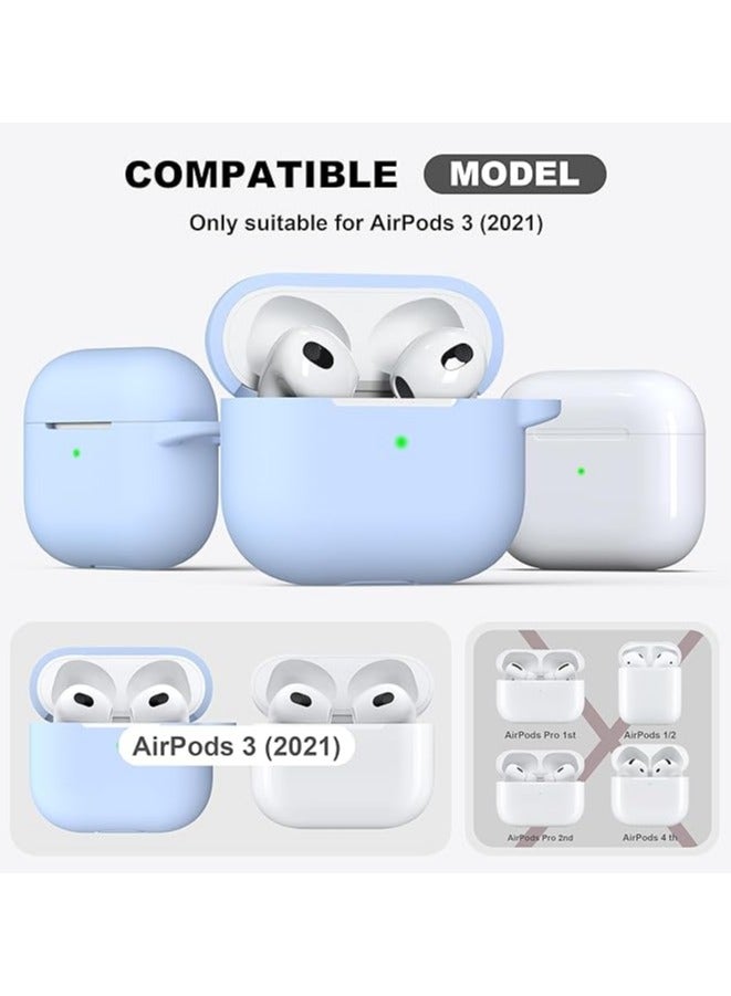 ويكسون غطاء حماية ايربودز  3 واق مضاد للصدمات من السيليكون حافظة apple airpods pro 3  ازرق سماوي - Image 3