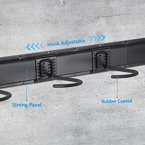 Ultrawall Stainless Steel Bike Storage Rack,6 Bike Storage Hanger Wall Mount for Home & Garage Holds Up to 300lbs, Black - Image 4