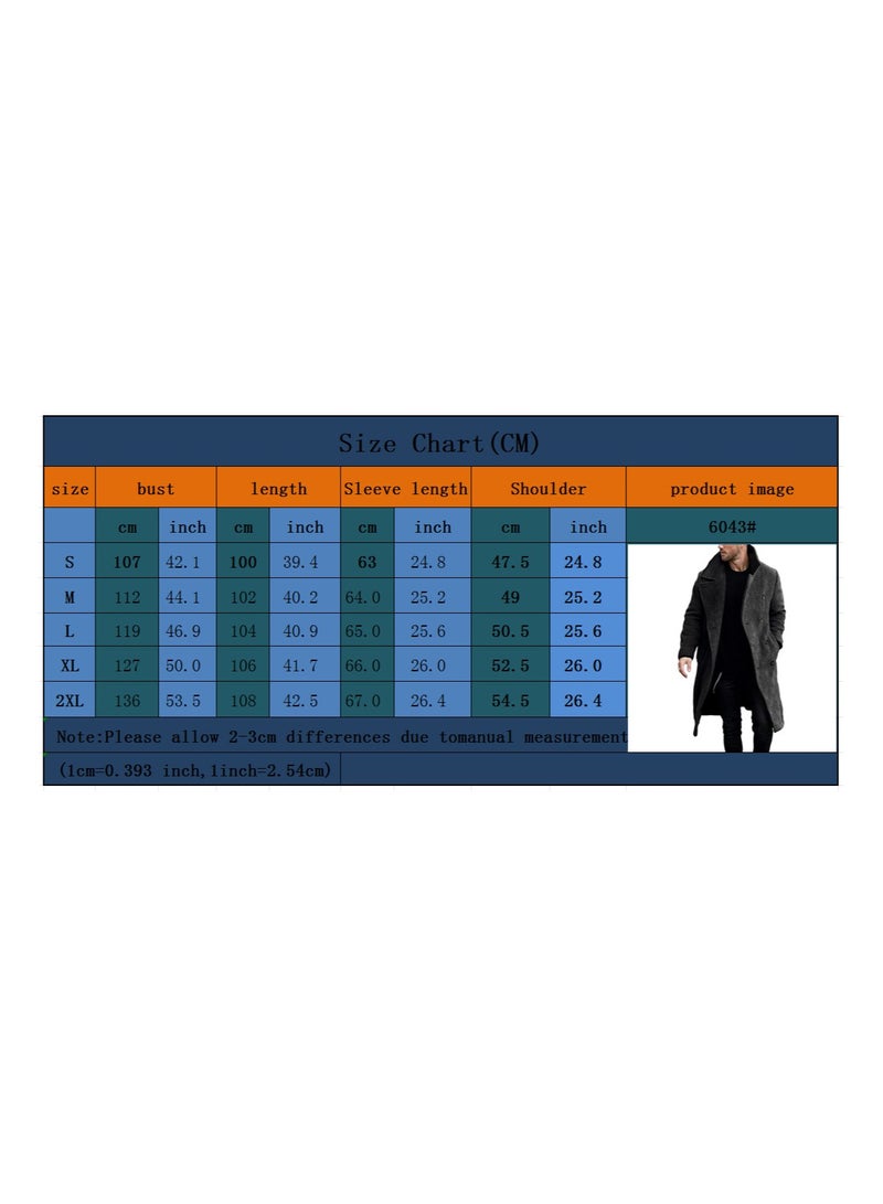 Squality Winter Long Coat Men Black