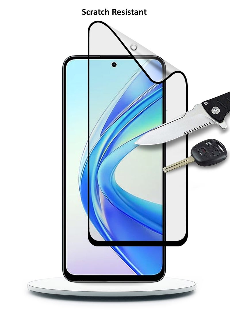 دبليو تيك واقي شاشة زجاجي مطفأ اللمعة بتغطية كاملة لهاتف Honor X7b 4G 2023 شفاف - Image 2