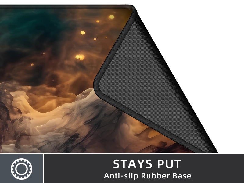 Rinaze Large Gaming Mouse Pad Desk Mat with Superior Micro-Weave Cloth, XXL Big Mousepad with Stitched Edges, Anti-Slip Desk Keyboard Pad for Gaming, Office and Home - Image 4