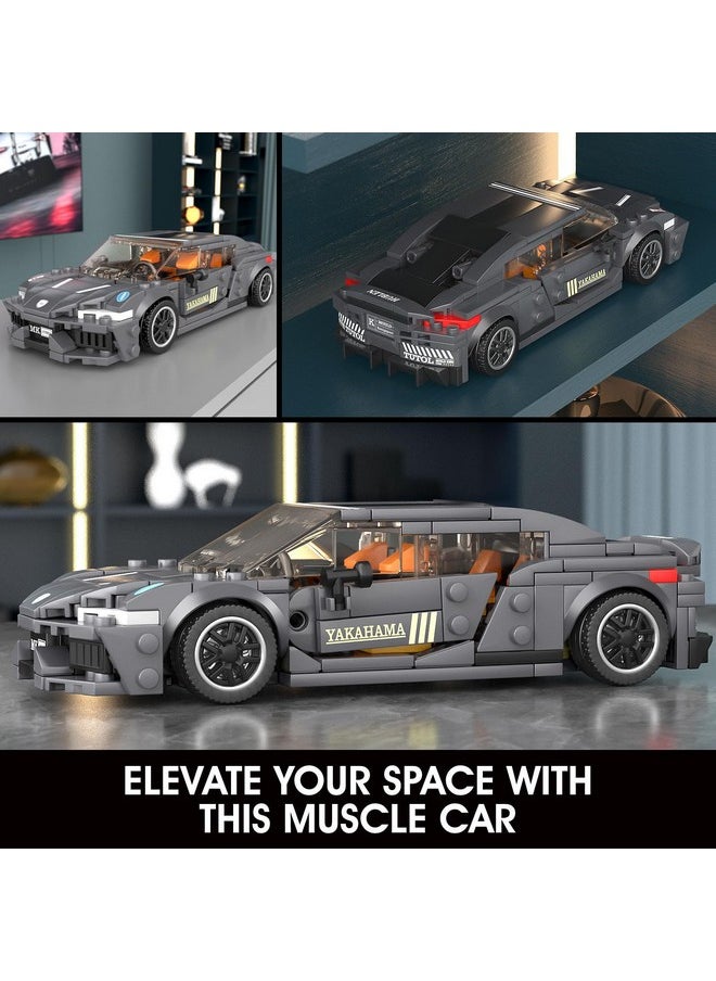 mould king Mould King Speed Champion Racing Car Building Toy with a Display Case, 27052 Model Building Block Model Car Kit, Gift for Boys Aged 8-12 & Adults (389Pcs)  - Image 5