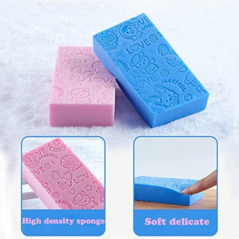 EVATTA Exfoliating Bath Body Shower Sponge - Spa Scrub Exfoliator Dead Skin Remover Japanese - 2 PCS Random Colors - Image 2