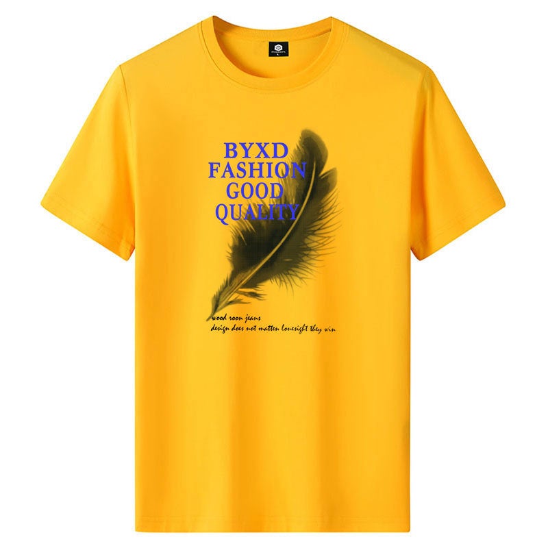 Short-Sleeved T-Shirt Men'S Cotton Summer Hong Kong Fashion Brand Student'S Personality Fashion Large Size Loose Round Neck Printed T-Shirt Fashion - Image 2