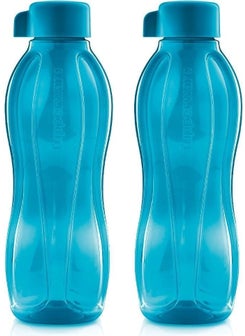Tupperware Eco Bottle Waterer 750 ml Sea Blue Set of 2  - Image 1