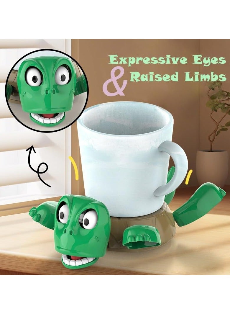 AIYISHI Funny Turtle Coasters with Surprise Expression Eyes & Raised Limbs for Home Bar, Party Gifts - Image 4