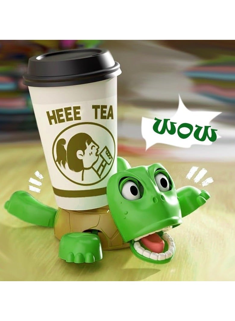 AIYISHI Funny Turtle Coasters with Surprise Expression Eyes & Raised Limbs for Home Bar, Party Gifts - Image 3