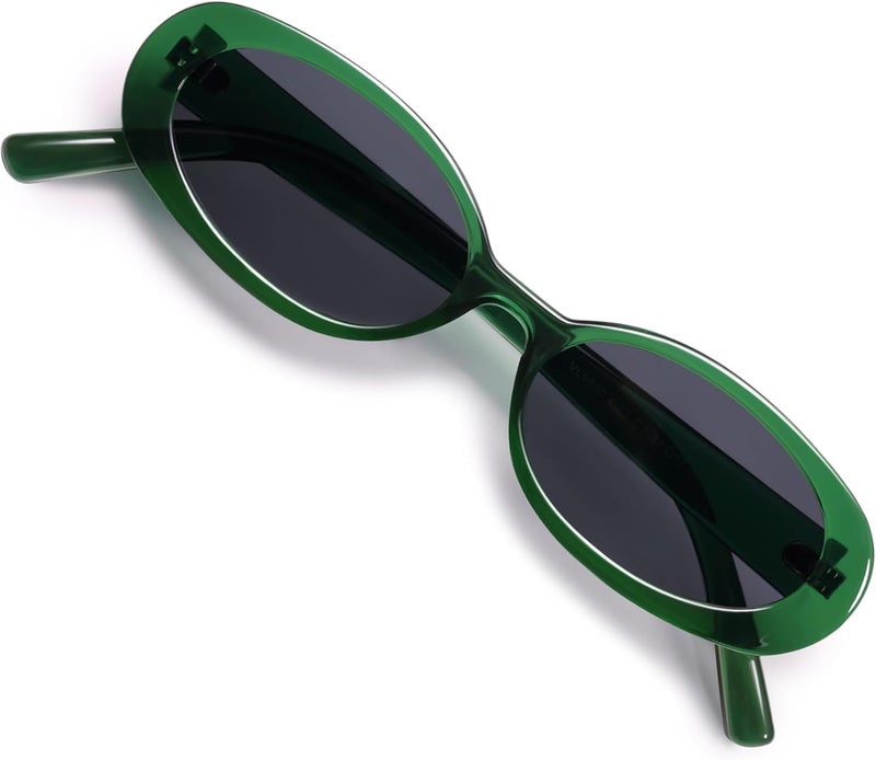 VANLINKER Polarized Retro Oval Sunglasses for Women and Men Small 90s Style VL9580 - Image 1