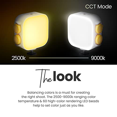 DIGITEK® (LED-D10W RGB) 10W Portable Multi Color Mini LED Video Light with 3 Color Modes, 360° Rotation, Magnetic Absorption, 2500-9000K Color Temperature, 2Hrs Battery Life, Camera & Tripod Mountable - Image 4