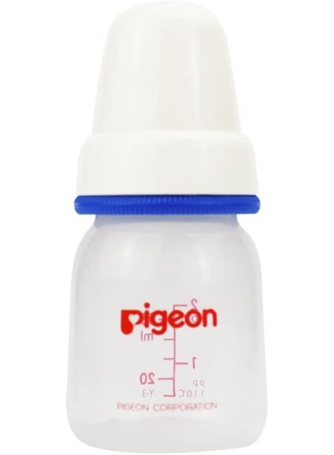 pigeon Slim Neck Plastic Bottle, White Cap, Ultra Soft Silicone Nipple, Anti Colic, Bpa & Bps Free, 50Ml - Image 1