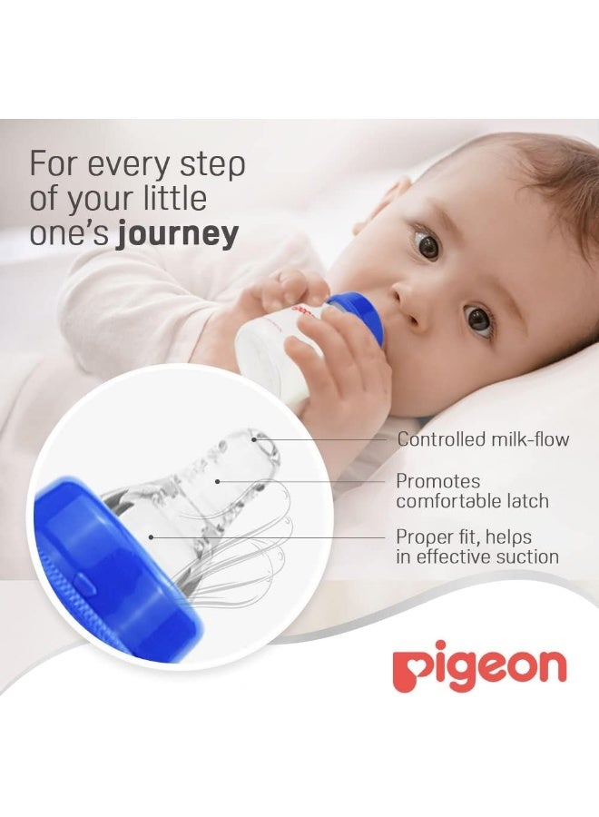 pigeon Slim Neck Plastic Bottle, White Cap, Ultra Soft Silicone Nipple, Anti Colic, Bpa & Bps Free, 50Ml - Image 3