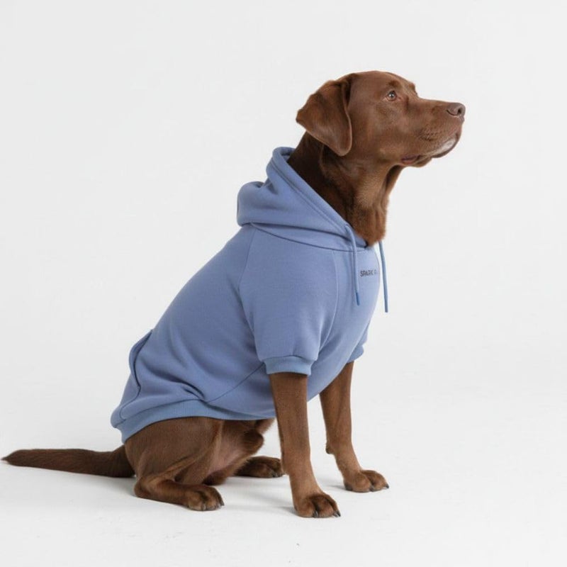Spark Paws Dog Hoodie – Premium Dog Sweater for Small, Medium, and Large Dogs | Warm Outfits for French Bulldogs, Pitbull, Puppy, Winter Jacket Alternative - Slate Blue - 3XL - Image 1