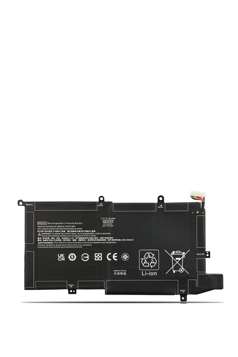 Terabyte WS04XL Battery Compatible for HP Spectre X360 14-EA 14T-EA00 14-EA0510la 14-EA0007NA 14-EA0023DX 14-ea0378ng Pavilion Gaming 15-EC1025LA L97352-2D1 L97357-005 WS04066XL Series (7.7V 66.52Wh) - Image 1