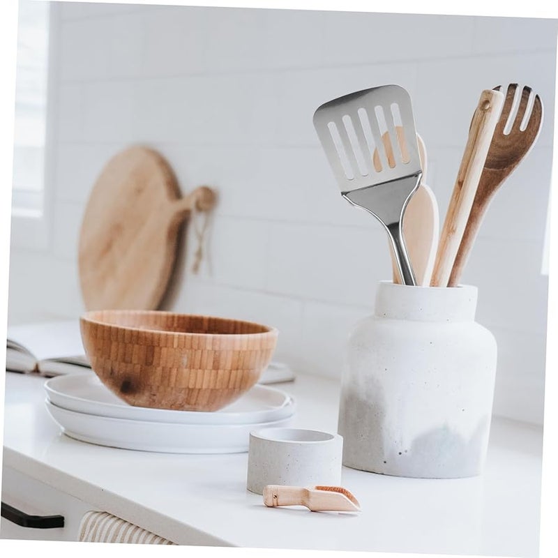 Stainless Steel Heat Resistant Colander Shovel with Hollow Long Handle Non Stick Kitchen Utensil - Image 4