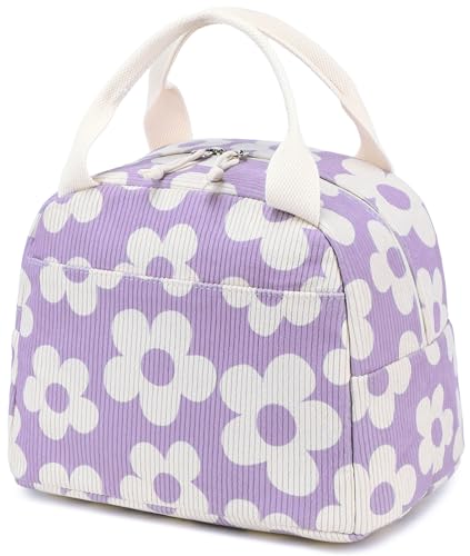 Bluboon Lunch Bag for Women Men Cute Corduroy Lunch Tote Bags Reusable Insulated Lunch Box Large Capacity Reusable Insulated Cooler for Work Picnic or Travel - Image 1