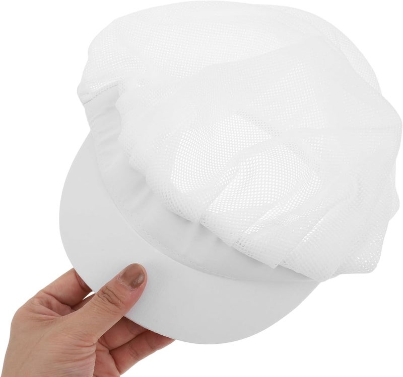 GALPADA Reusable White Chef Hat Hair Cap Food Service Cooking Cap Dustproof Hairnet for Kitchen and Bakery Staff - Image 3