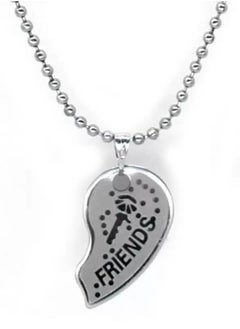 Generic Girlfriends Chain Best Friends Two Pieces Heart Shape Necklace  - Image 3