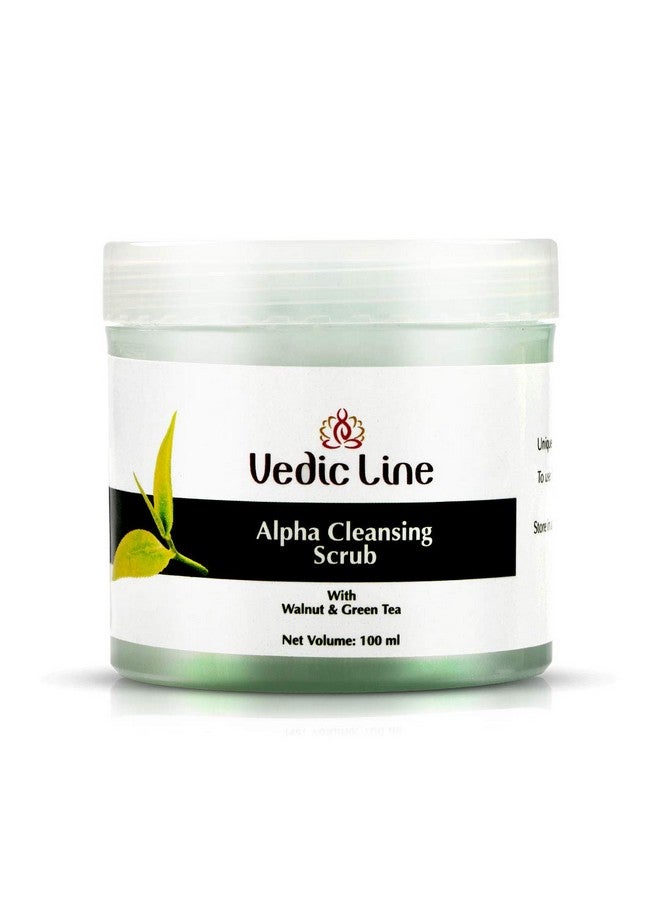 Vedic Line Vedicline Alpha Cleansing Scrub, Reduce Blackheads, Whiteheads & Clog Pores with Cocoa Powder, Caramel, Walnut Shell Powder for Nourished Skin, 100ml - Image 1