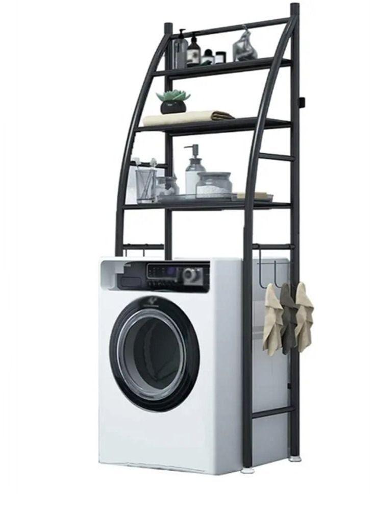 3-Tier Toilet Storage Rack black