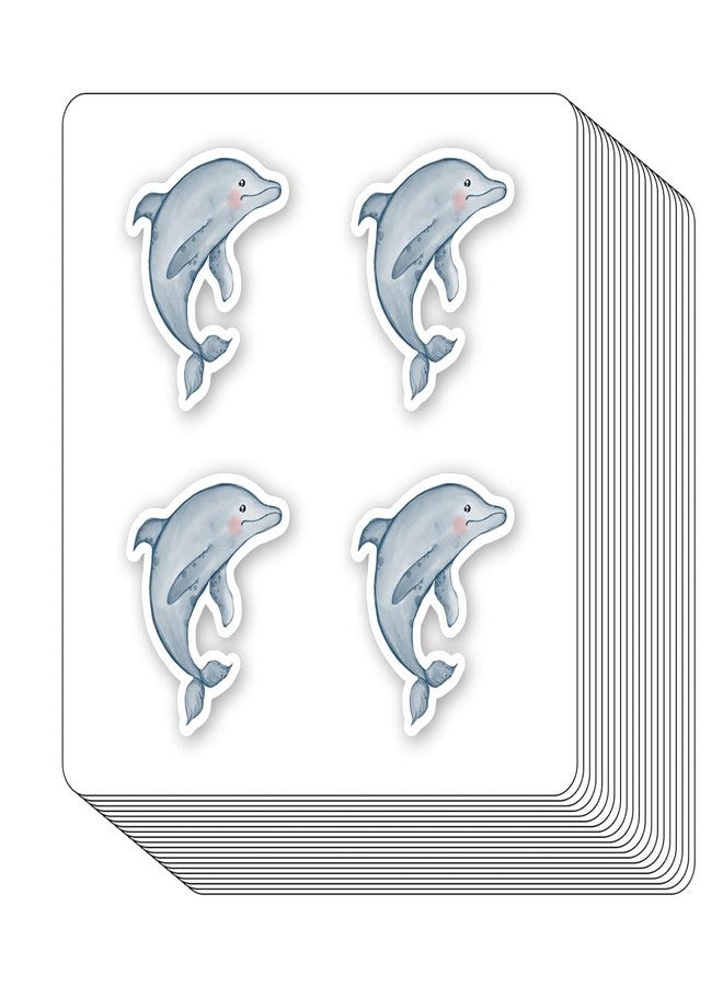 GUVSPTI Dolphin Stickers 1in for Scrapbooking, Arts, Craft, Kids DIY, Calendars Sea Animal Labels 80-Pack - Image 1