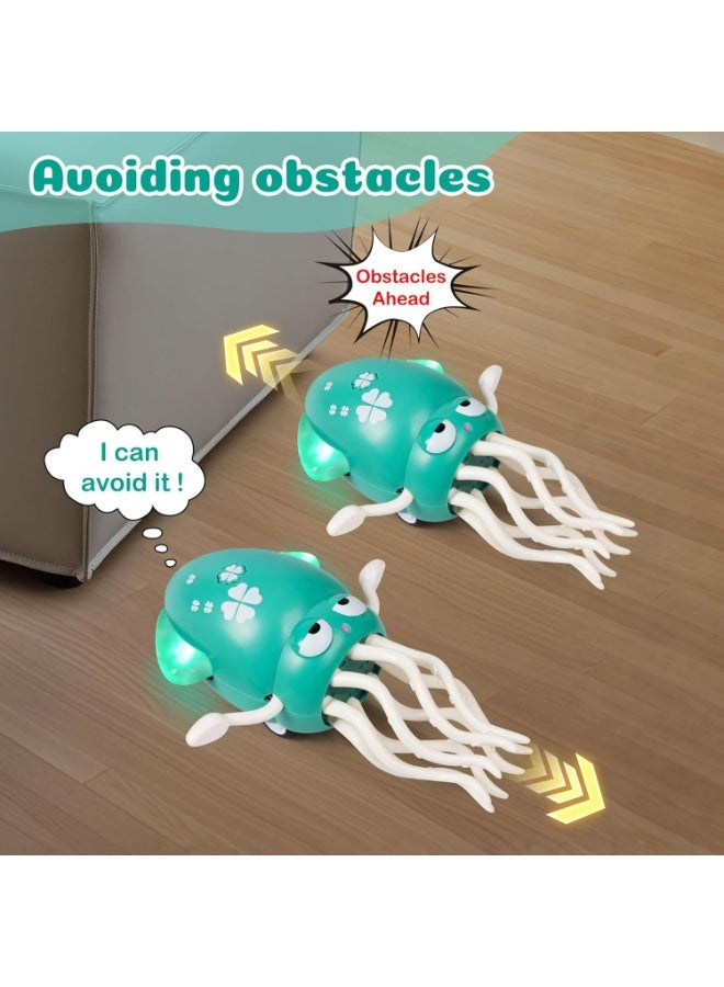 لعبة الأخطبوط الراقص الكهربائية للأطفال - لعبة تفاعلية بالموسيقى والإضاءة مع خاصية تجنب العقبات وعصا تحكم يدوية - قابلة للشحن بوصلة USB لتنمية مهارات الأطفال - Image 2