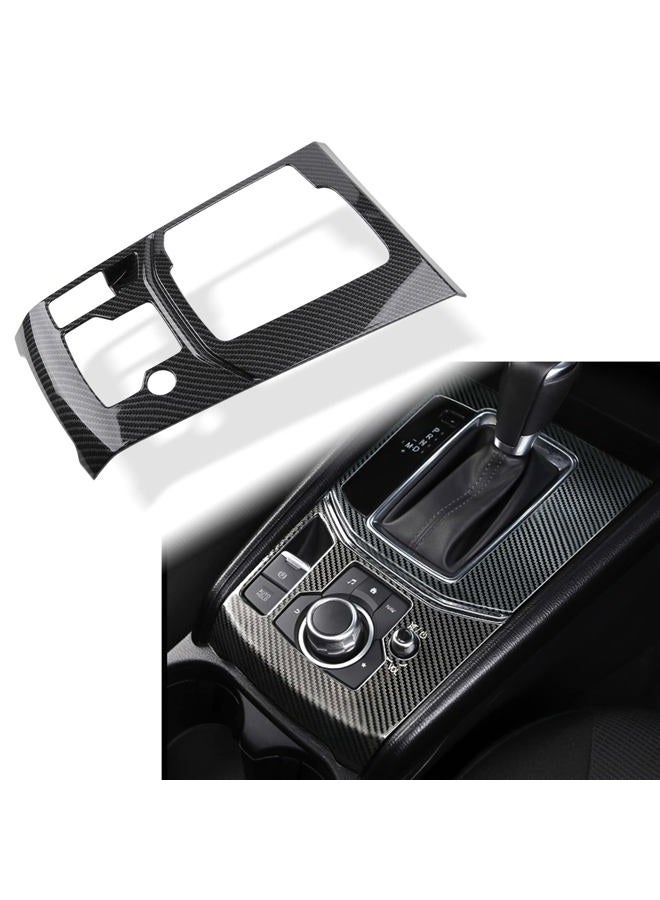 ANFOKAS for Mazda CX-5 2024 2023 2022 2021 2020 2019 2018 2017 Accessories Car Auto Interior Center Console Cover Gear Panel Gear Shift Knob Cover Trims Frame -ABS Carbon Fiber Style - Image 1