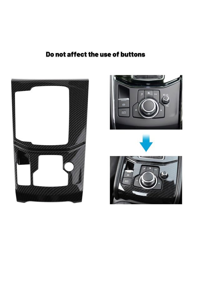 ANFOKAS for Mazda CX-5 2024 2023 2022 2021 2020 2019 2018 2017 Accessories Car Auto Interior Center Console Cover Gear Panel Gear Shift Knob Cover Trims Frame -ABS Carbon Fiber Style - Image 4