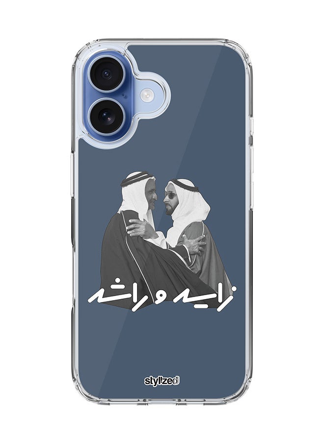 Stylizedd for iPhone 17 Case [Compatible with MagSafe] Slim Magnetic cover Clear Phone Case - Sheikh Zayed And Sheikh Rashid, Blue - Image 1