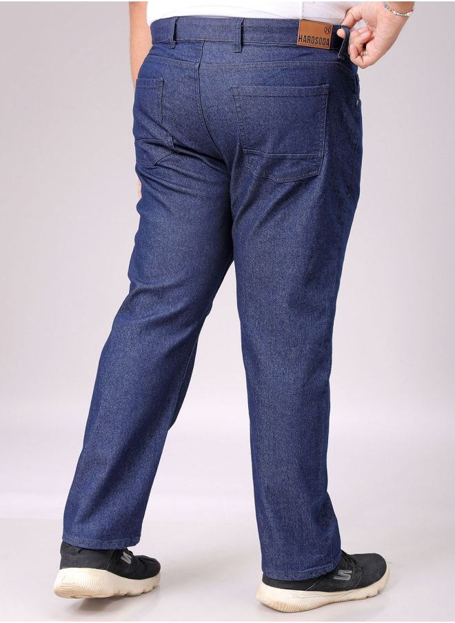 HARDSODA Men Plus Size Vintage Straight Fit Solid Mid-Rise Stretchable Jeans  - Image 2