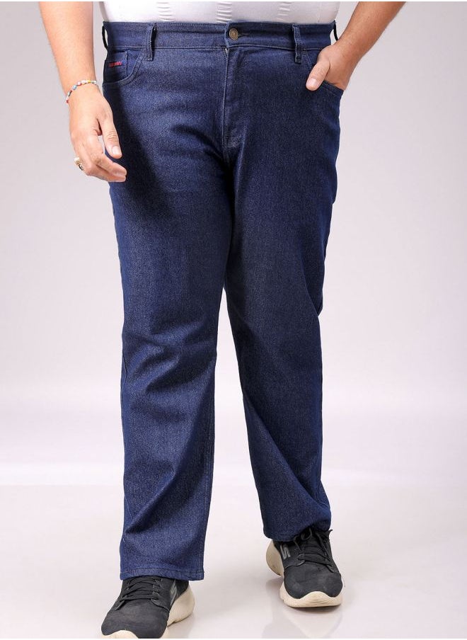 HARDSODA Men Plus Size Vintage Straight Fit Solid Mid-Rise Stretchable Jeans  - Image 1
