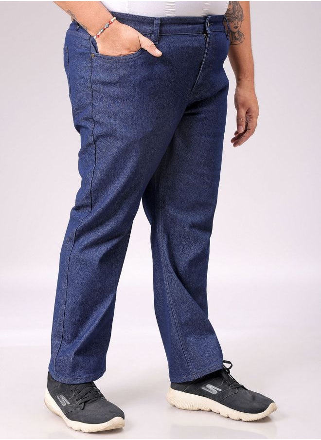 HARDSODA Men Plus Size Vintage Straight Fit Solid Mid-Rise Stretchable Jeans  - Image 4