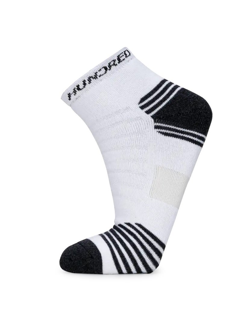 HUNDRED Men'S Sports Socks - Ankle (White) (Hbas-3M056-1) - Image 1