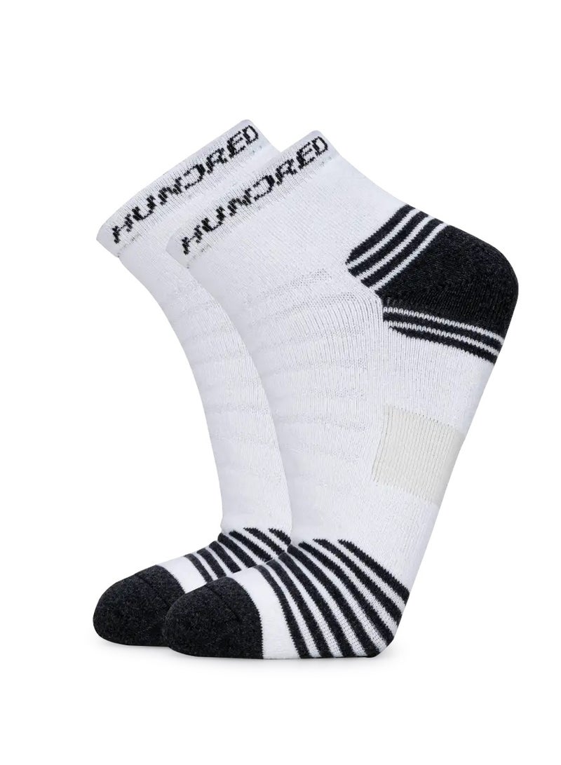 HUNDRED Men'S Sports Socks - Ankle (White) (Hbas-3M056-1) - Image 5