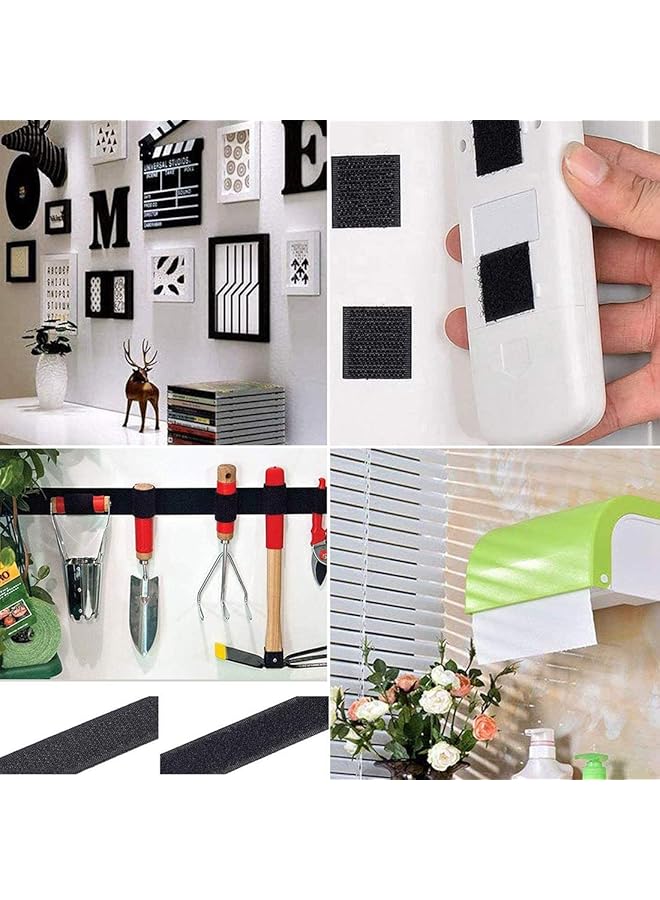 erorex Adhesive Hook And Loop Tape 8M Extra Strong Double Sided Sticky Tape Self Adhesive Sticky Back Fastening Tape For Household Kitchen School Office And Industrial 20 Mm Wide Black - Image 4