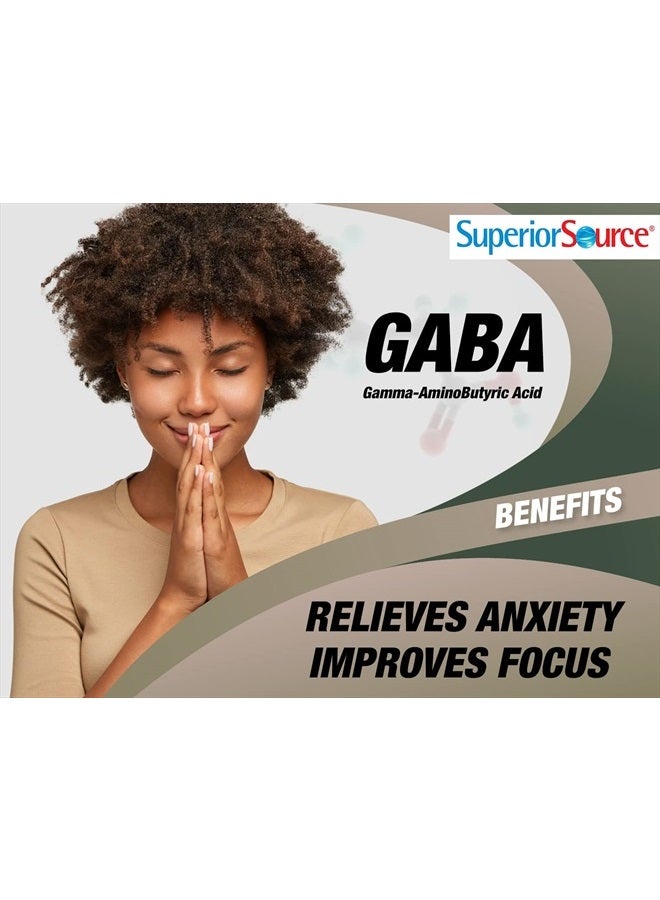 Superior Source جابي 100 ملغ، أقراص ميكرو لينجوال سريعة الذوبان، 100 حبة، دعم صحة الدماغ، يعزز تأثير الاسترخاء والمزاج الإيجابي، دعم التوتر والنوم، غير معدلة وراثيًا - Image 2