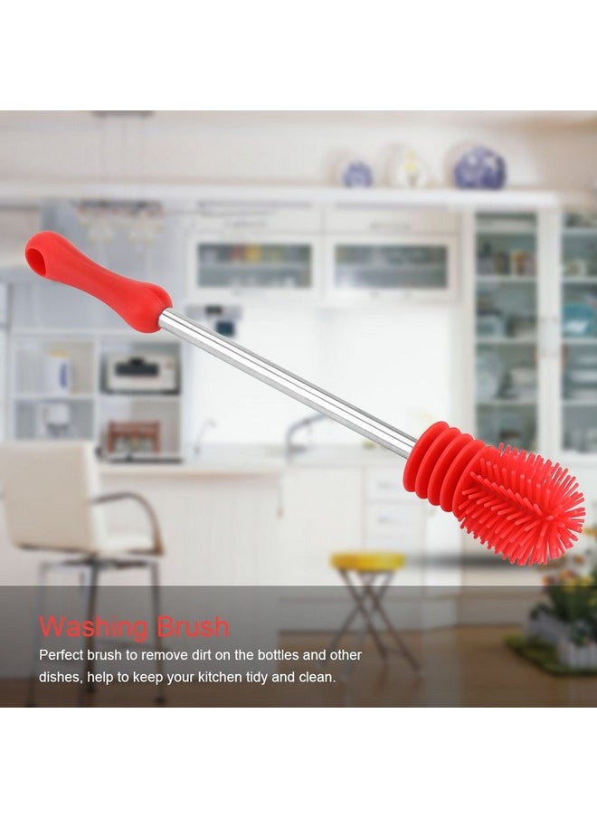 Garosa - Silicone Anti-Slip Bottle Brush, Red, 10" - Image 1