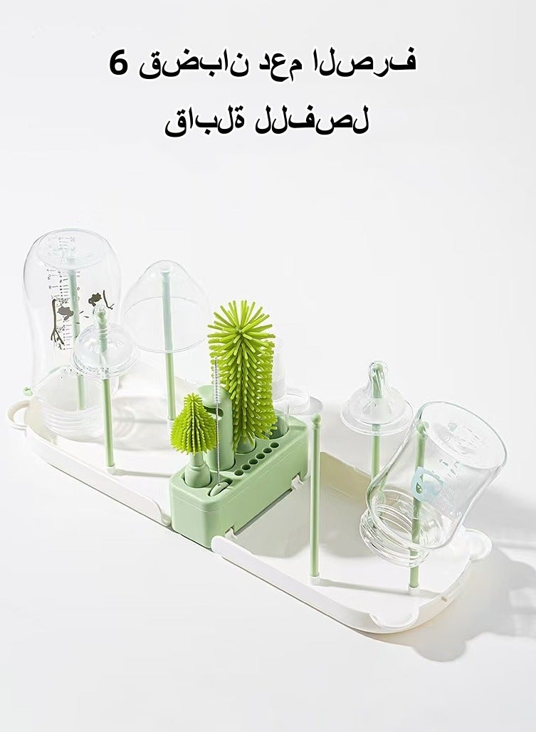 EXCLIFE Portable bottle brush cup brush silicone cleaning brush newborn baby special cleaning brush storage box travel set  - Image 4