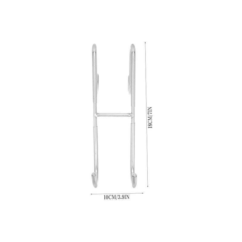 Stainless Steel Hanging Hook Towel Holder For Bathroom Kitchen Space Saving - Image 3
