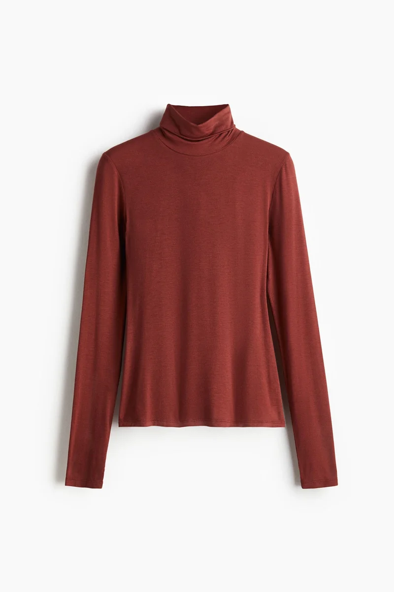 H&M Viscose polo-neck top