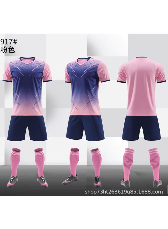 917 Pink Short Sleeve Football Jersey - Image 1