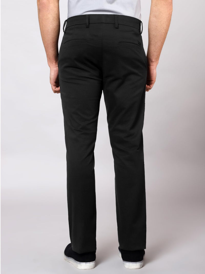 Beyoung Cotton Lycra Classic Fit Chino Pants for Men - Rich Black | Casual Pants | Stretchable Chinos | Slant Pockets | Chino Trousers - Image 2