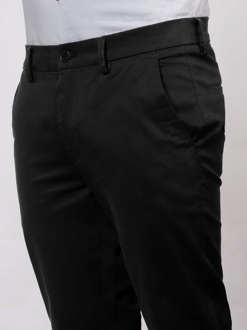 Beyoung Cotton Lycra Classic Fit Chino Pants for Men - Rich Black | Casual Pants | Stretchable Chinos | Slant Pockets | Chino Trousers - Image 4