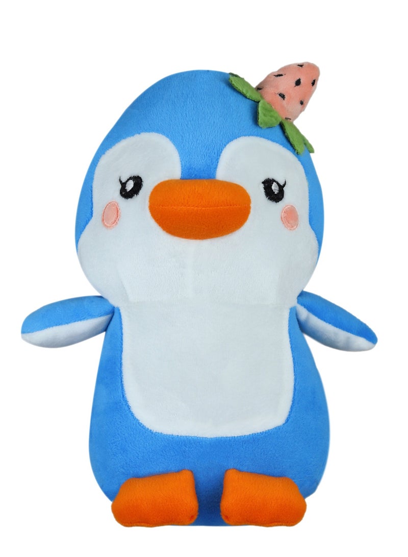 Magnolia Stuffed penguin doll, size 25 cm, blue and white Cute plush toy for kids | Aesthetic and attractive design Perfect for gifts and playtime - Image 1
