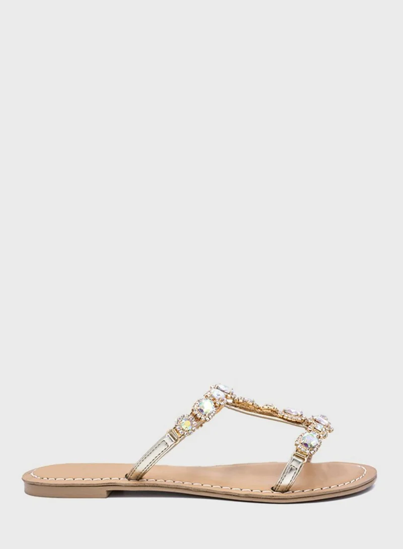 MIGATO Embellished Flat Sandals