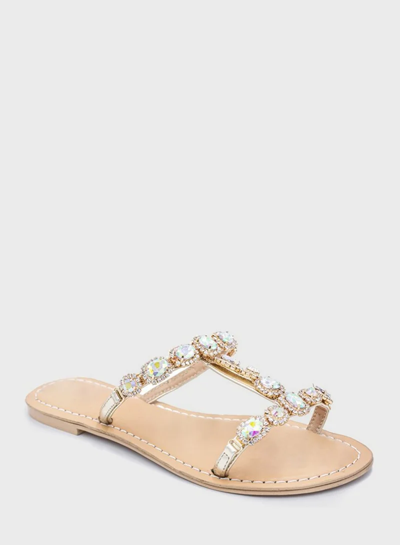 MIGATO Embellished Flat Sandals