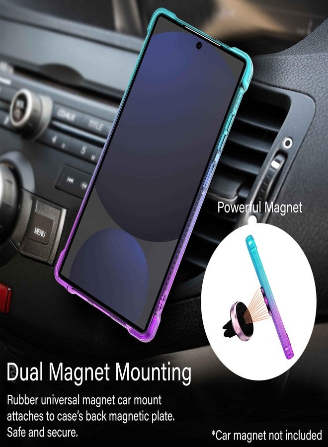 Silverback for Samsung Galaxy S25 Ultra Case with Ring, Women Girls Bling Holographic Sparkle Glitter Cute Cover,Diamond Ring Protective Phone Case for Galaxy S25 Ultra - Purple - Image 4