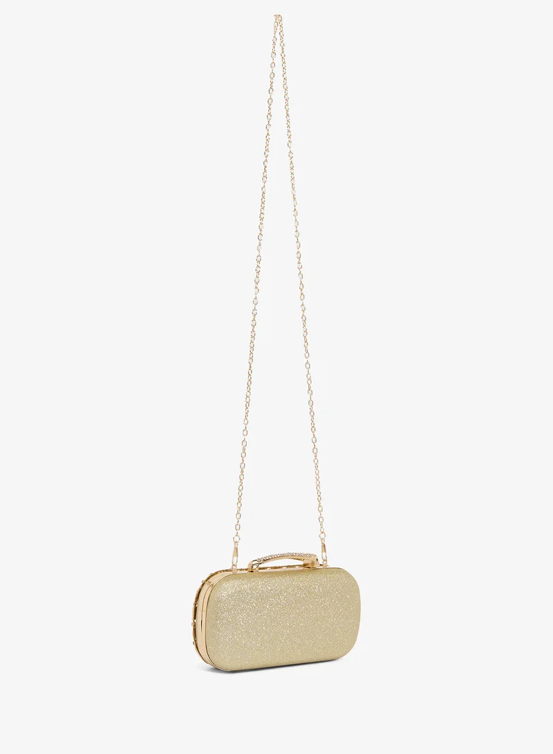 Khizana  Embroidered Jeweled Gold Clutch for Women | Best Price UAE
